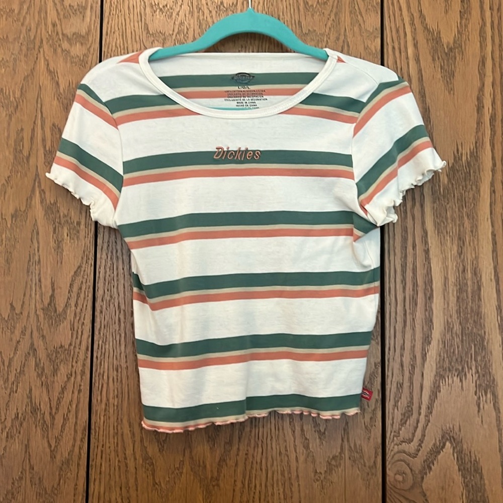 Vintage aesthetic lettuce hem baby tee